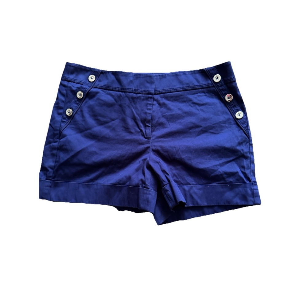 Blue White House Black Market Dress Shorts Size 8